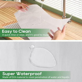 Anoak fridge liner is waterproof and easy to wipe clean after spills.