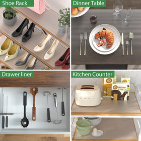 Anoak shelf liner is easy to clean and maintain daily use
