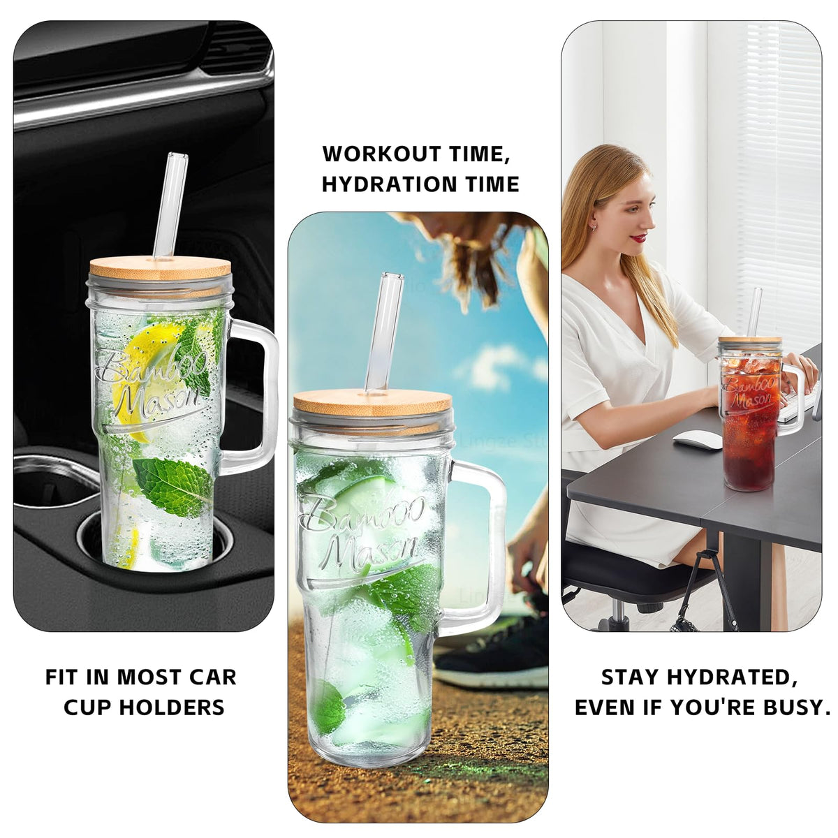ANOTION dishwasher-safe glass tumbler for quick, convenient cleanup.