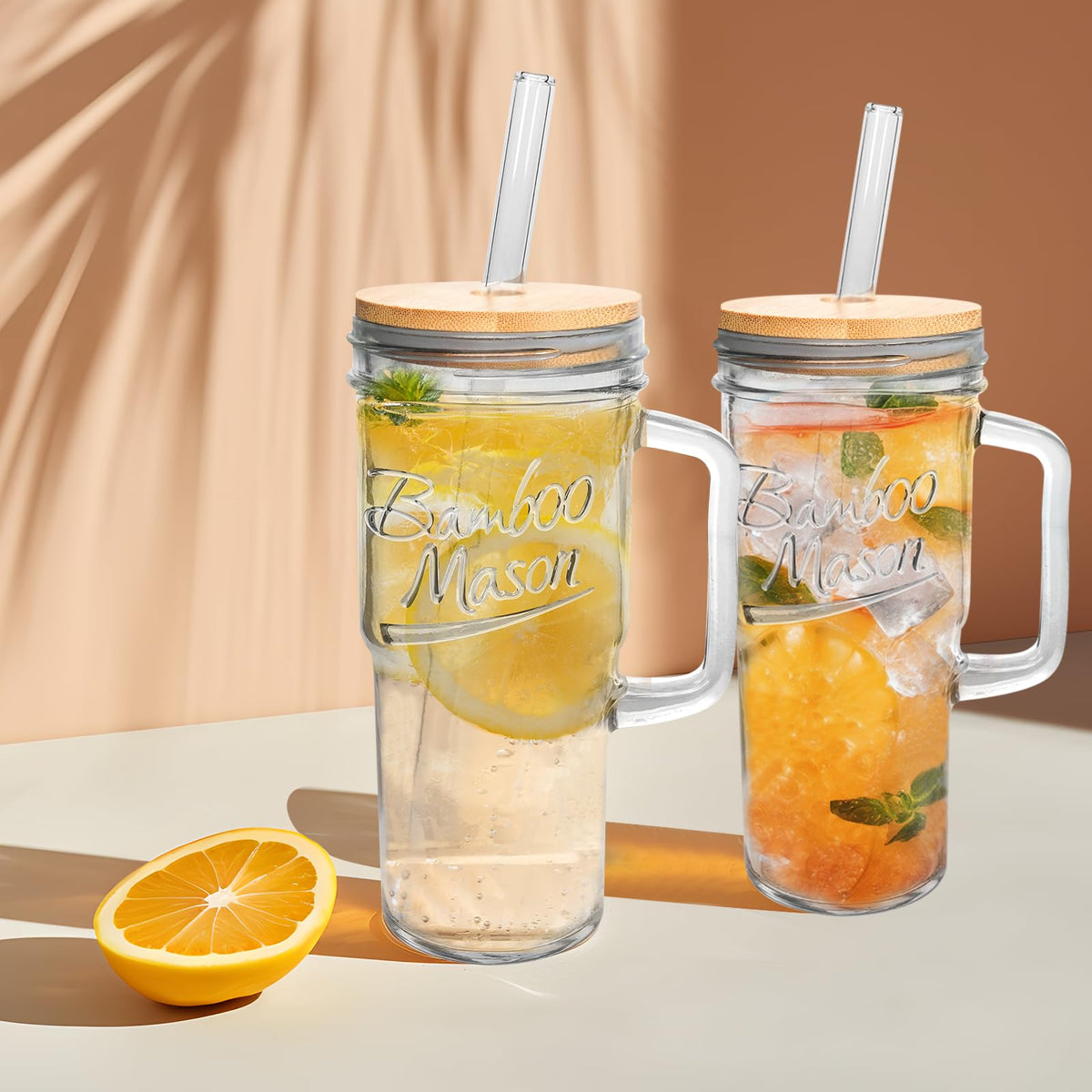 ANOTION glass straws for reusable, eco-friendly sipping