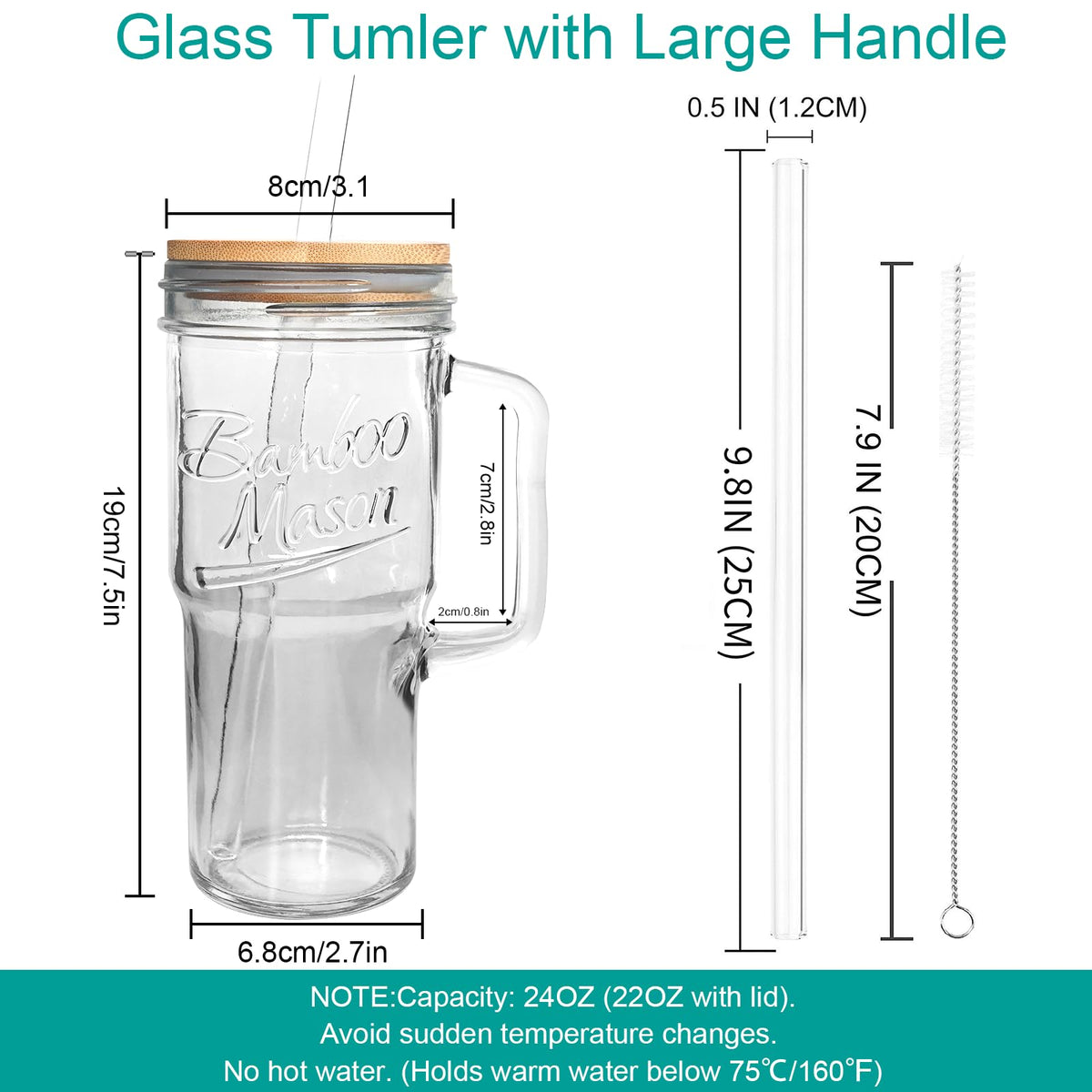 ANOTION wide-mouth jars allow easy filling and cleaning