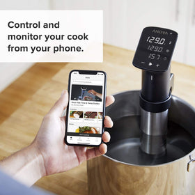 Anova Precision Cooker Pro large water bath capacity supports multi-dish cooking.