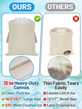 ANPHSIN canvas bags absorbing moisture to keep ice crisp.