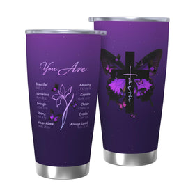 ANSTING purple double-wall tumbler keeps beverages hot or cold on the go.