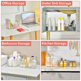 AntStep stackable clear bin maximizing space while keeping items visible