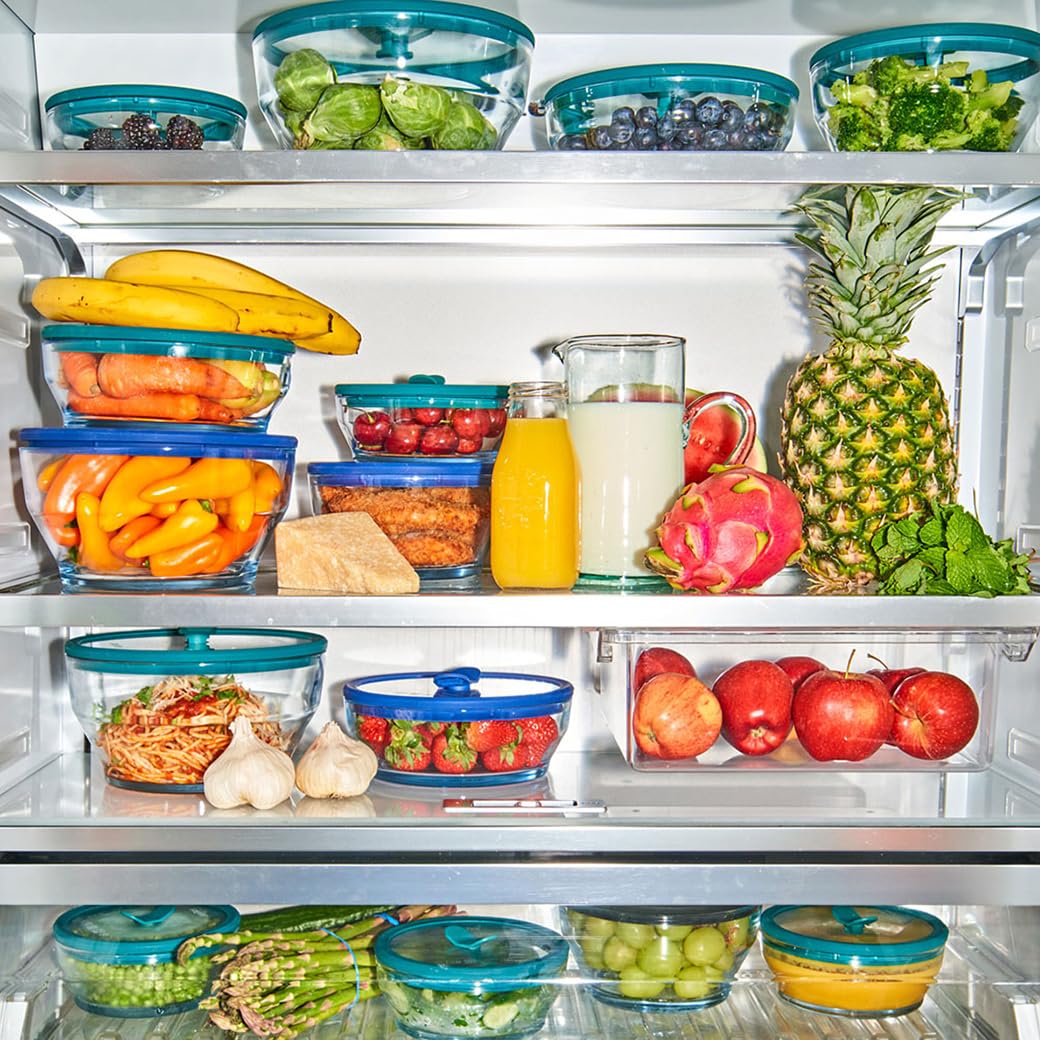Anyday freezer-safe glass container preserves meals for later.