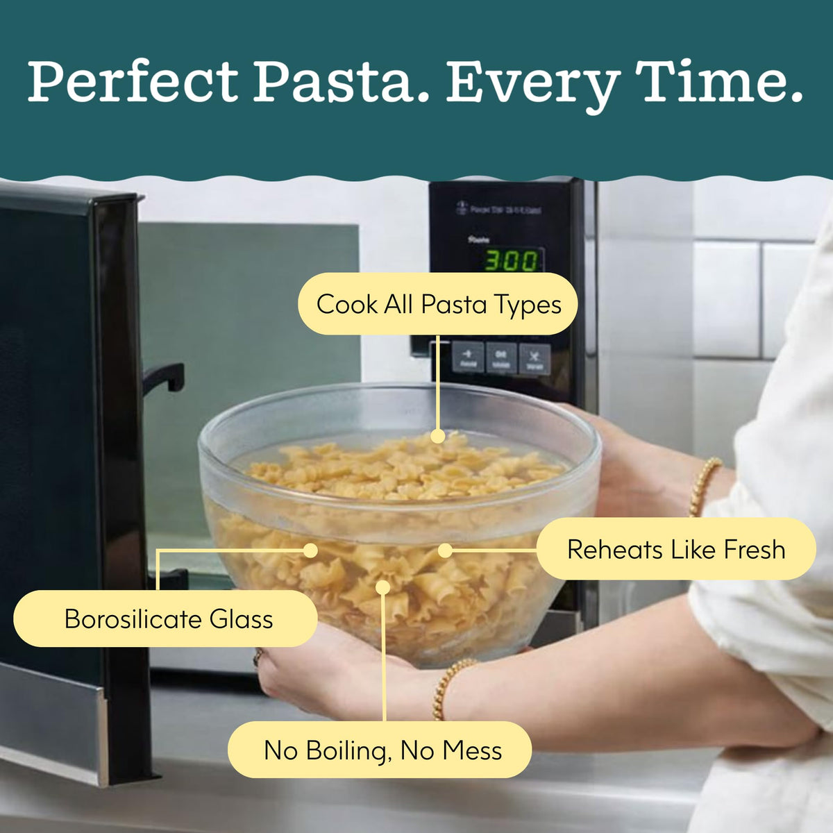 Anyday oven-safe glass storage set transitions from fridge to microwave to oven