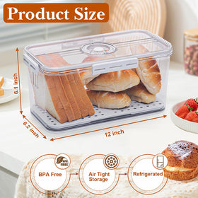 ANYPROLUS Bread Box time-dial to track storage dates for peak flavor