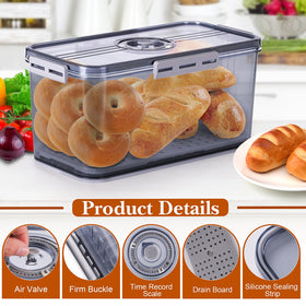ANYPROLUS large-capacity bread keeper fits bagels and loaves on the counter.