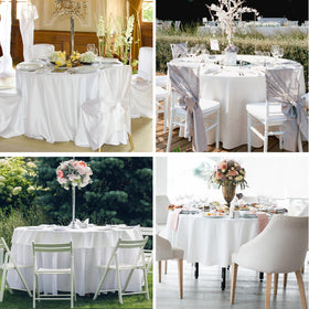 Aocoz round tablecloth-ten-pack-packaging conveys value and convenience.