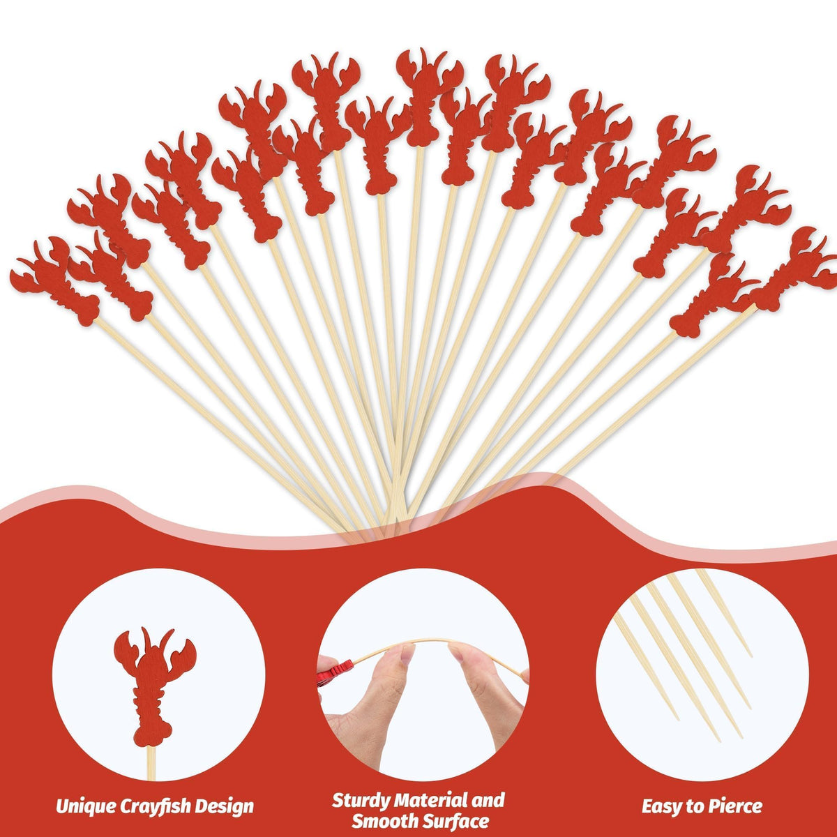 Aodaer bamboo toothpicks ideal for fruit skewers and desserts.