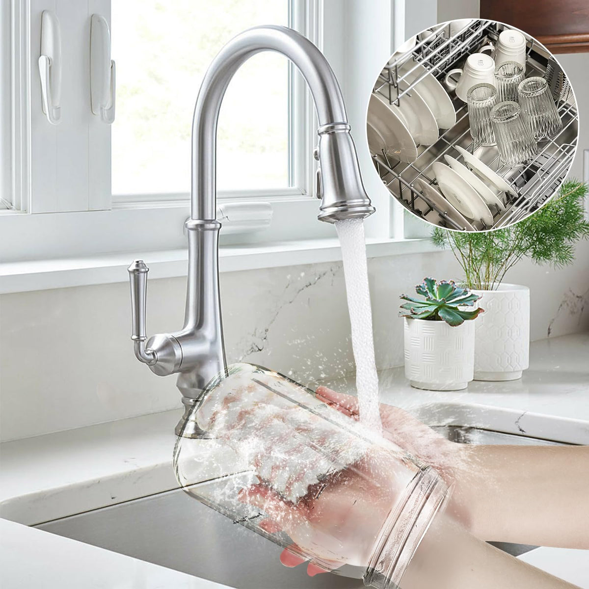 Dishwasher-safe mason jars for simple cleaning and reuse