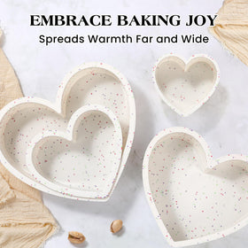 AOTASO 8inch cavity heart pan cream, perfect for decorative layers and fillings.