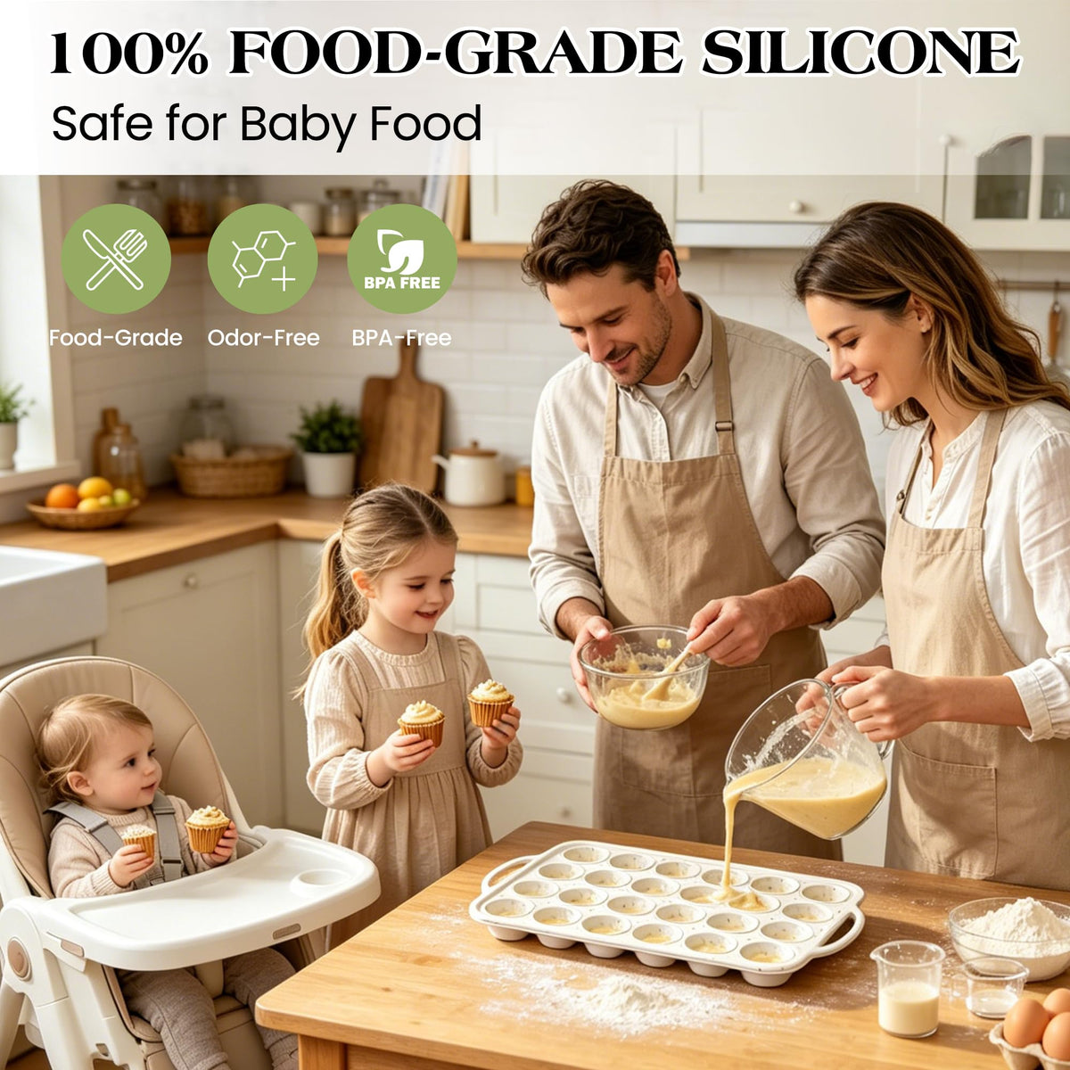 AOTASO dishwasher-safe cleanup highlight after baking.