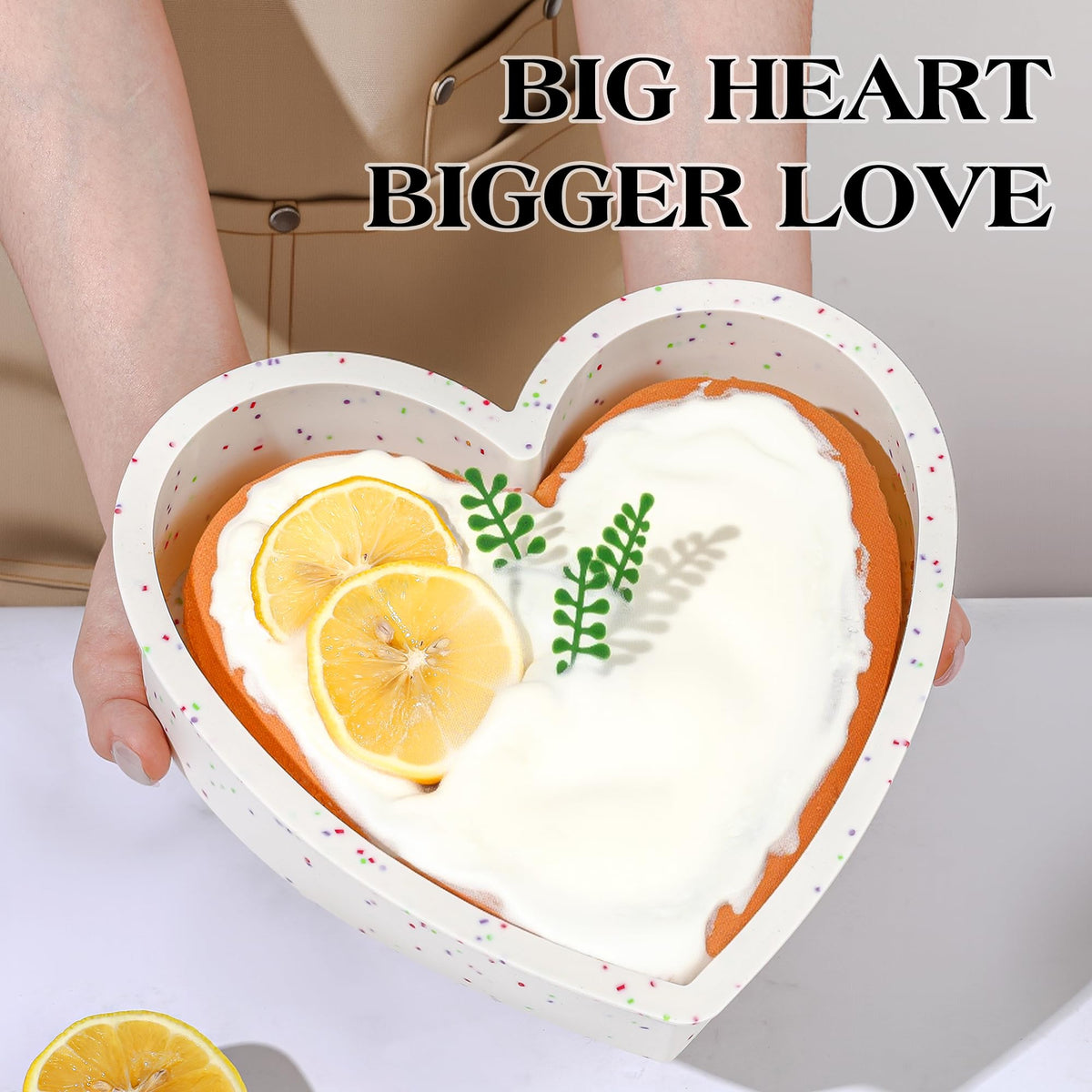 AOTASO silicone heart molds durable, BPA-free, ideal for cakes, brownies, and cheesecakes.