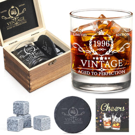 AOZITA wood box for 30th birthday gift presents the set with elegance