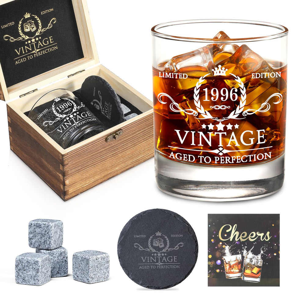 AOZITA wood box for 30th birthday gift presents the set with elegance