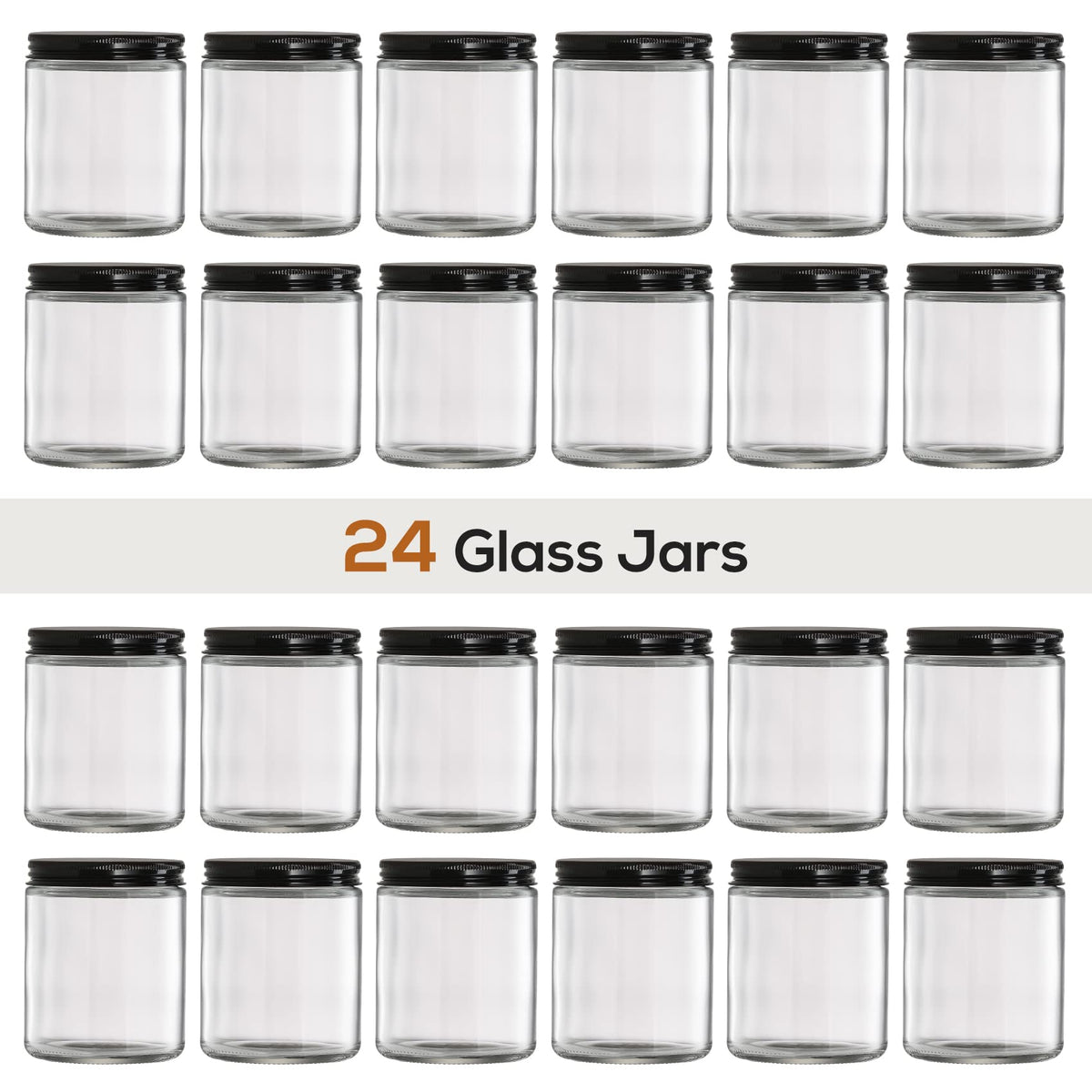 AOZITA 8oz jar with metal lid for candle making and fragrance blends.