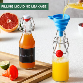 AOZITA bottle pourers—smooth pours to prevent drips during bottling.