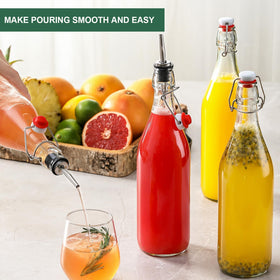 AOZITA dishwasher-safe glass bottles for easy cleaning and reuse