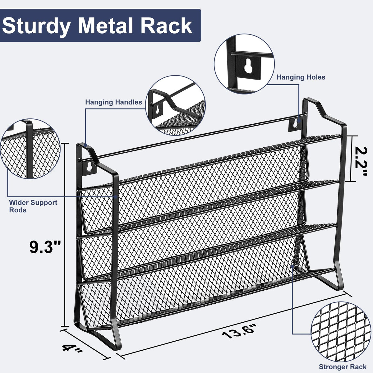 AOZITA grid shelf design keeps jars stable and accessible