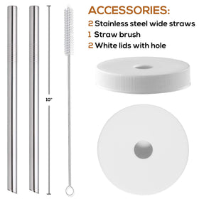 AOZITA lids with hole for easy sipping on the go