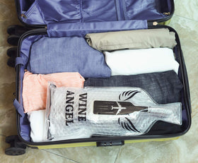 AOZITA protective bottle sleeve in luggage guards against cracks.