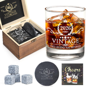 AOZITA retirement wooden box showcases premium craftsmanship and keepsake value.