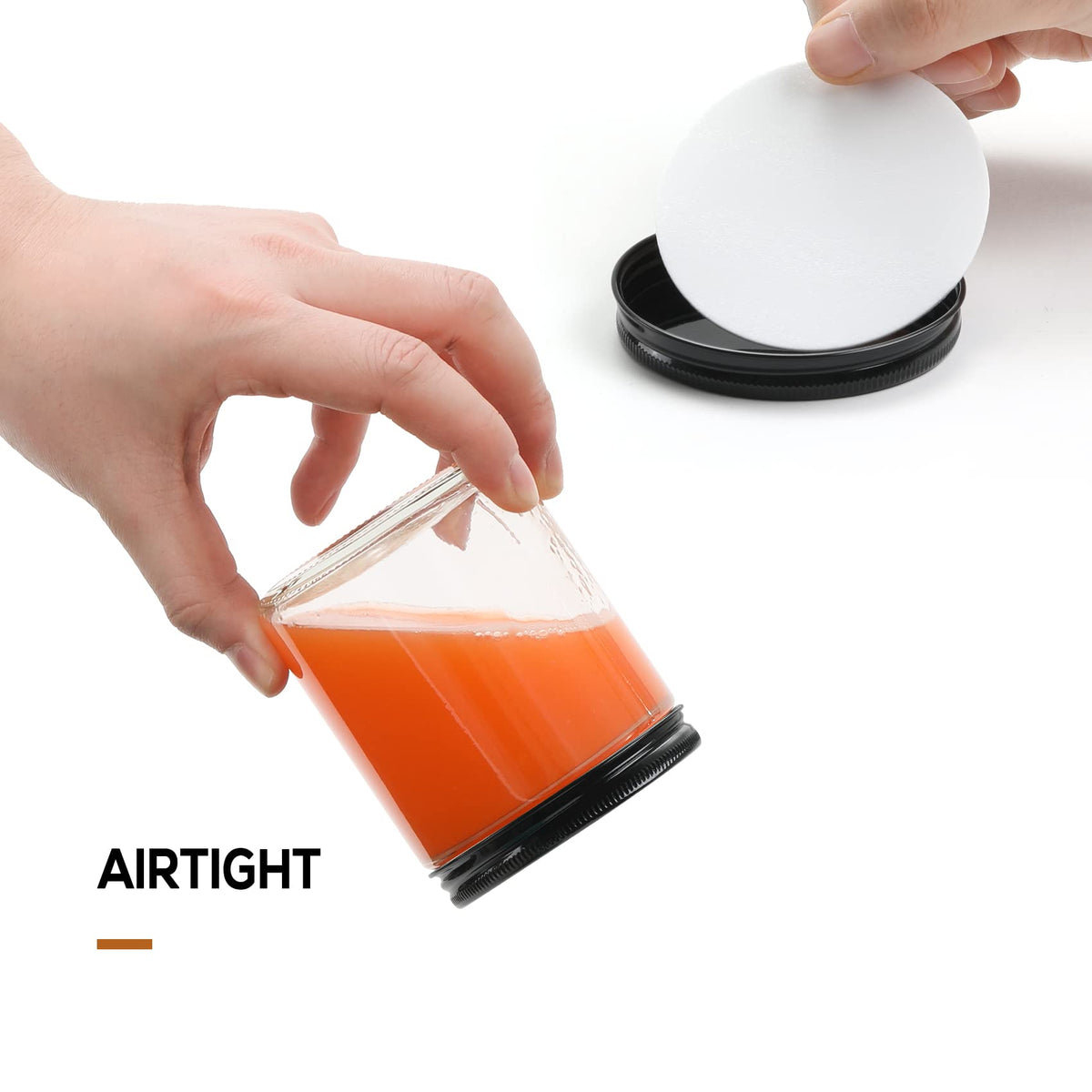 AOZITA multi-use glass jar suitable for spices, powders, or snacks with secure lids.