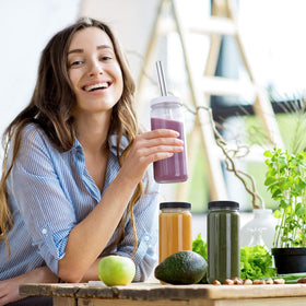 AOZITA stainless steel wide-straws ideal for smoothies and bubble tea