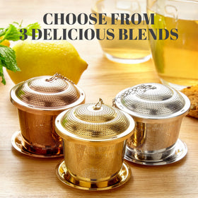Apace Living brew in cup demonstrates debris-free tea extraction.