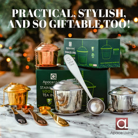 Apace Living tea scoop included for precise measuring and brewing.