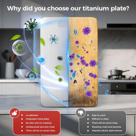APMRQIB titanium cutting board 10x6 top view compact option for quick tasks