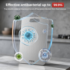 APMRQIB titanium cutting board double-sided design supports cross-contamination prevention