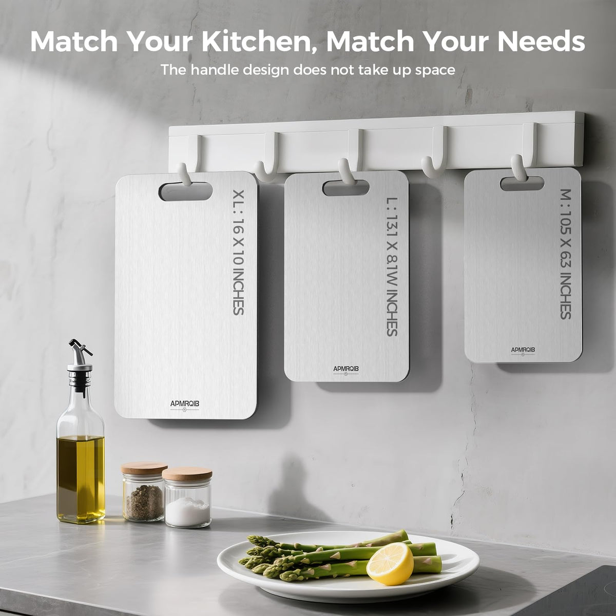 APMRQIB titanium cutting board hanging hole for easy storage