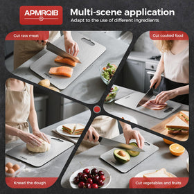 APMRQIB Titanium Cutting Board odorless surface keeps flavors pure