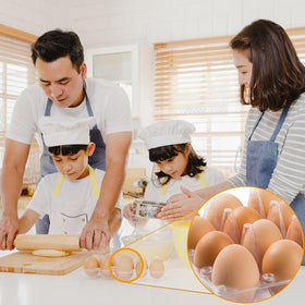 APOCHON reusable egg tray ready for labeling to match brand
