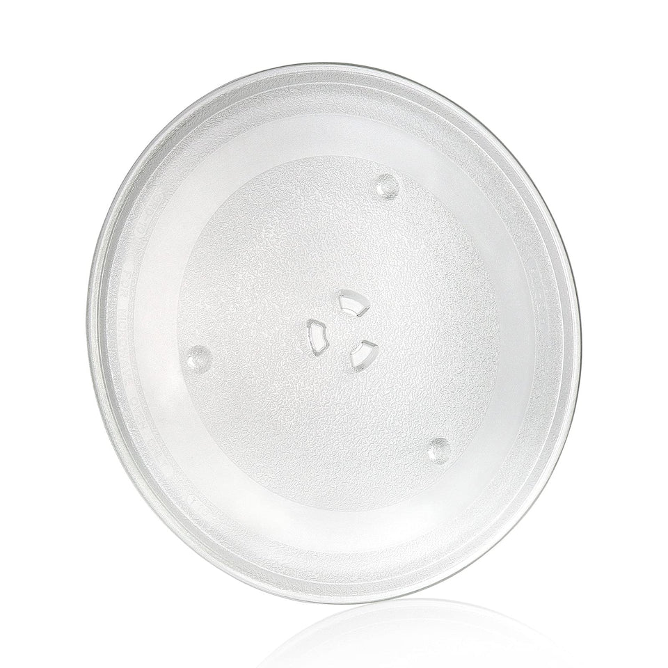 APPLIANCEMATES 11.25-inch microwave turntable plate close-up for GE and Samsung.