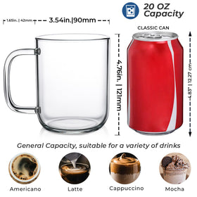 Aquach 20oz mug with stable base reduces spills on desks.