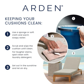 Arden Selections plush yet breathable fill for comfortable outdoor dining.
