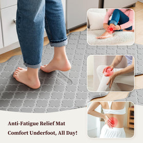 Arenarug anti-fatigue kitchen mat 0.4 inch thickness supports feet during long cooking.