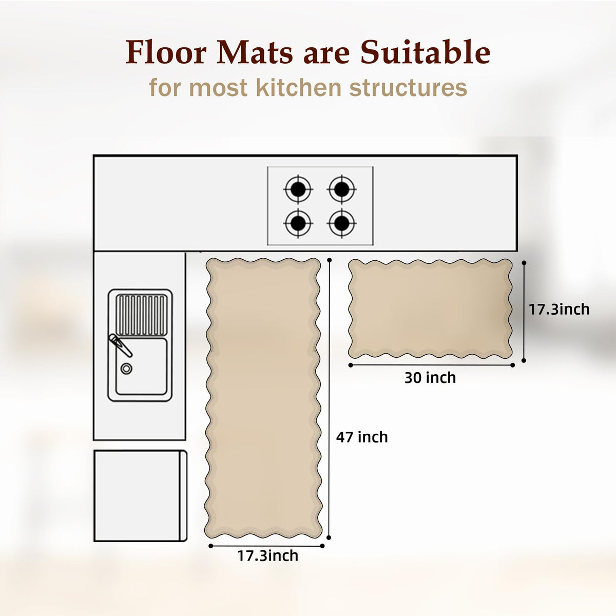 Arenarug non-slip backing keeps the mat secure on tile and wood floors.