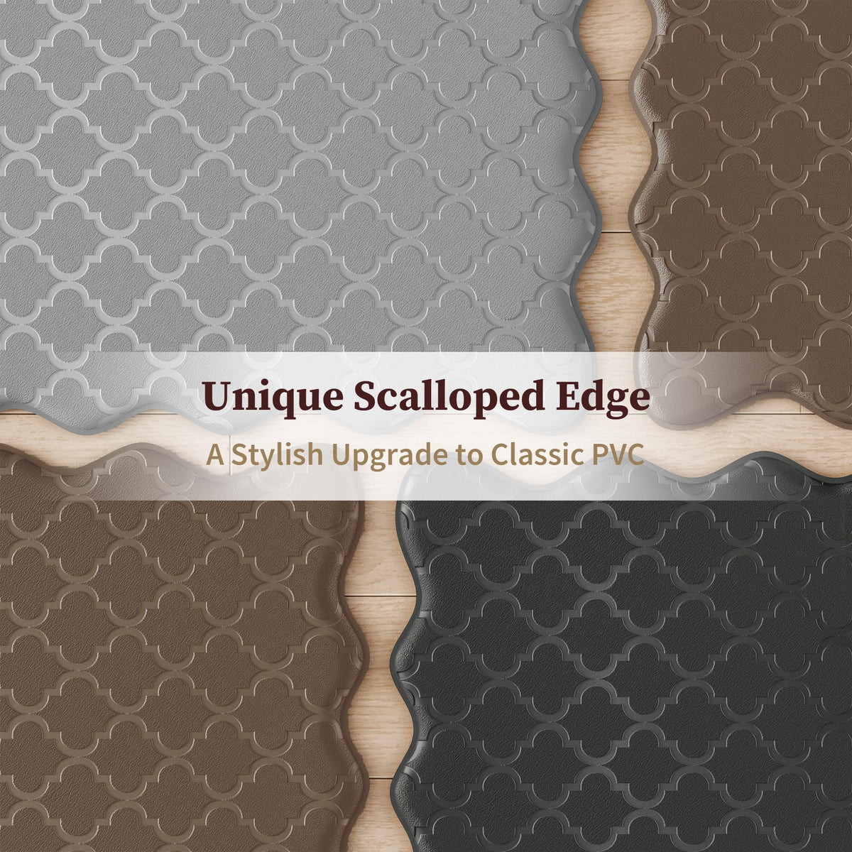Arenarug upgrade scalloped kitchen mat 17x47 adds style and soft footing for prep areas.