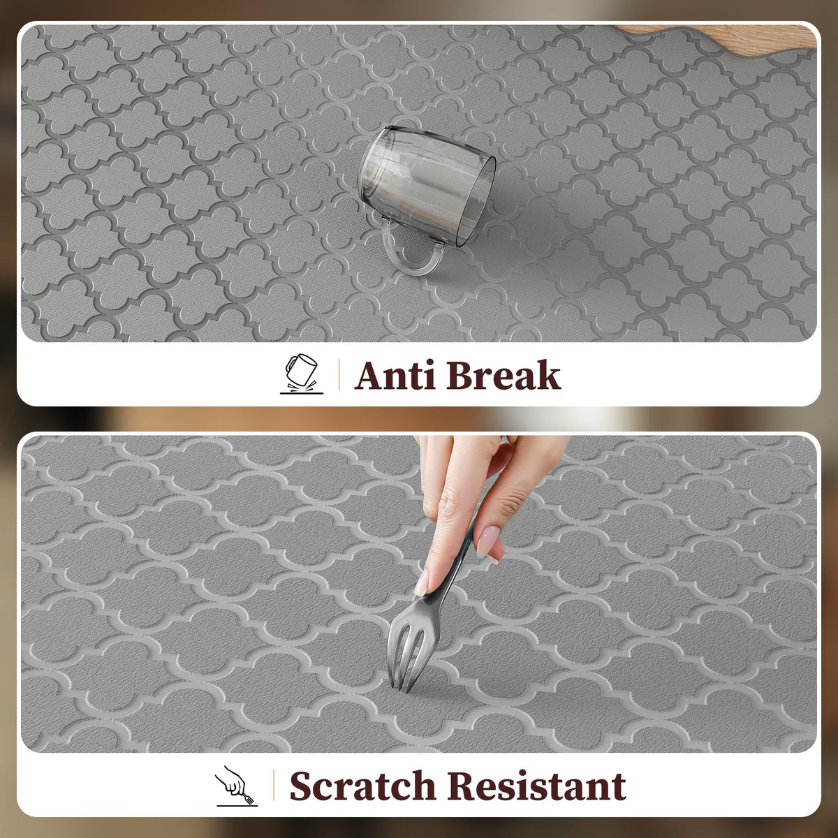 Arenarug washable kitchen mat cleans easily after spills and splashes.