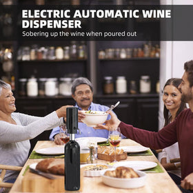 AREYCVK wine aerator Type-C charging for convenient power on the go.