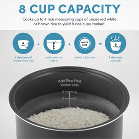 Top lid and handle of the ARC-994SB design for simple use.
