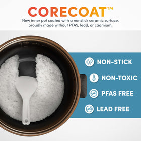 AROMA automatic cooking modes provide versatile options for grains, steam, and more