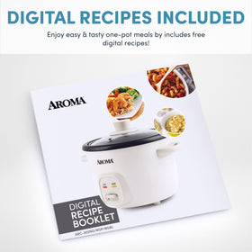 AROMA Mini Rice Cooker in use for oatmeal and soups for versatile meals