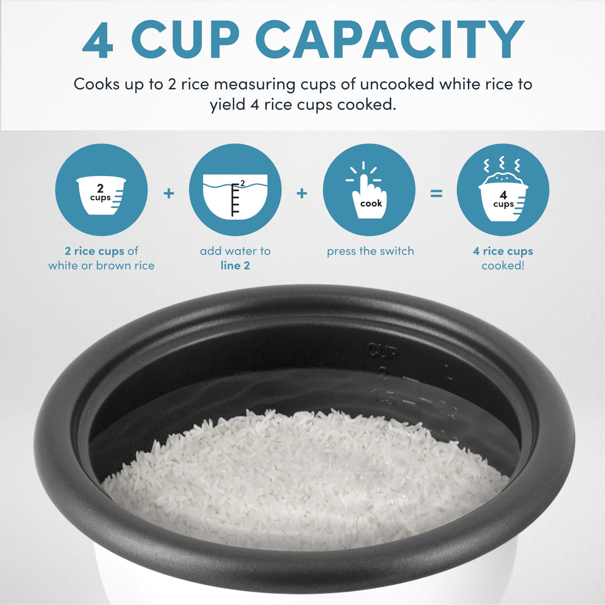 AROMA ARC-302-1NG versatile cooker for rice, oatmeal, soups.