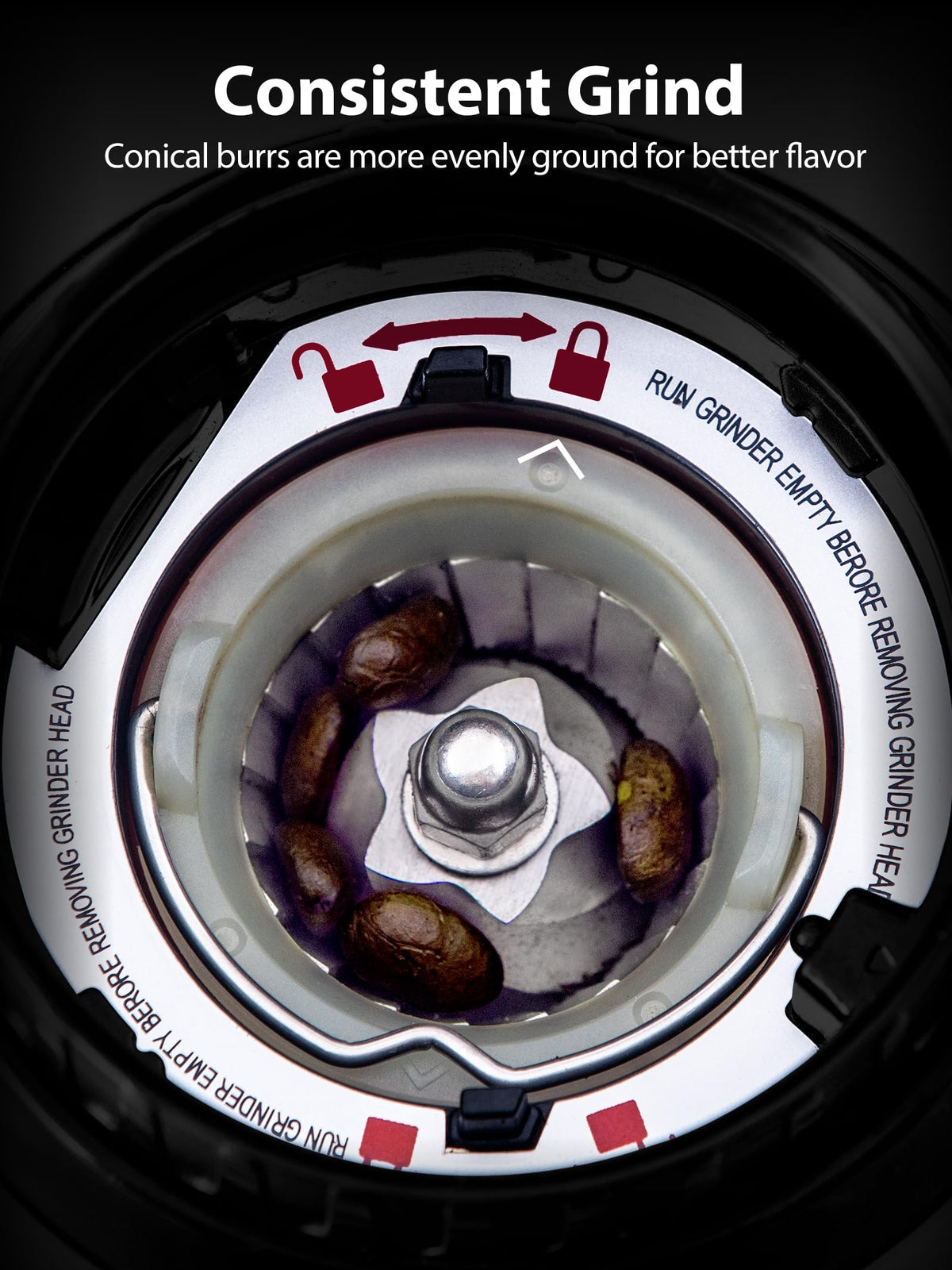 Aromaster 40-second timer for efficient batch grinding